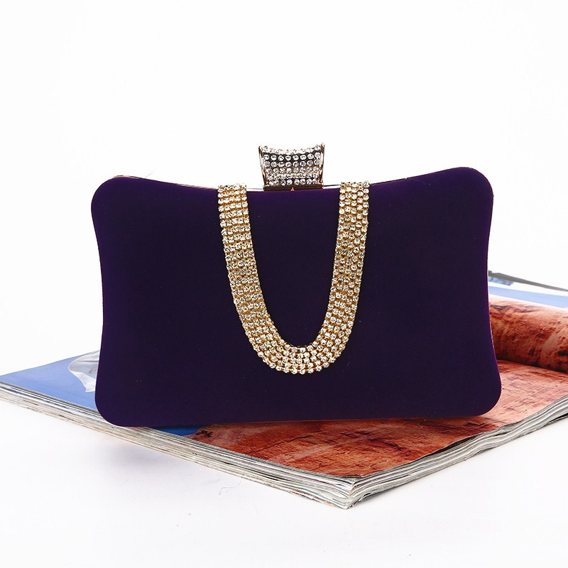 Suede clutch purse