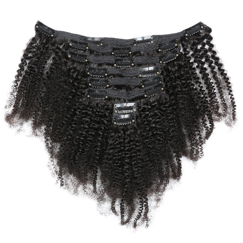Clip in Afro kinky human hair