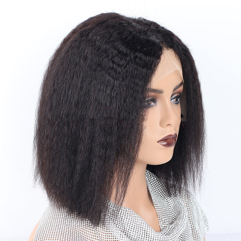 Kinky Straight Human Hair wig