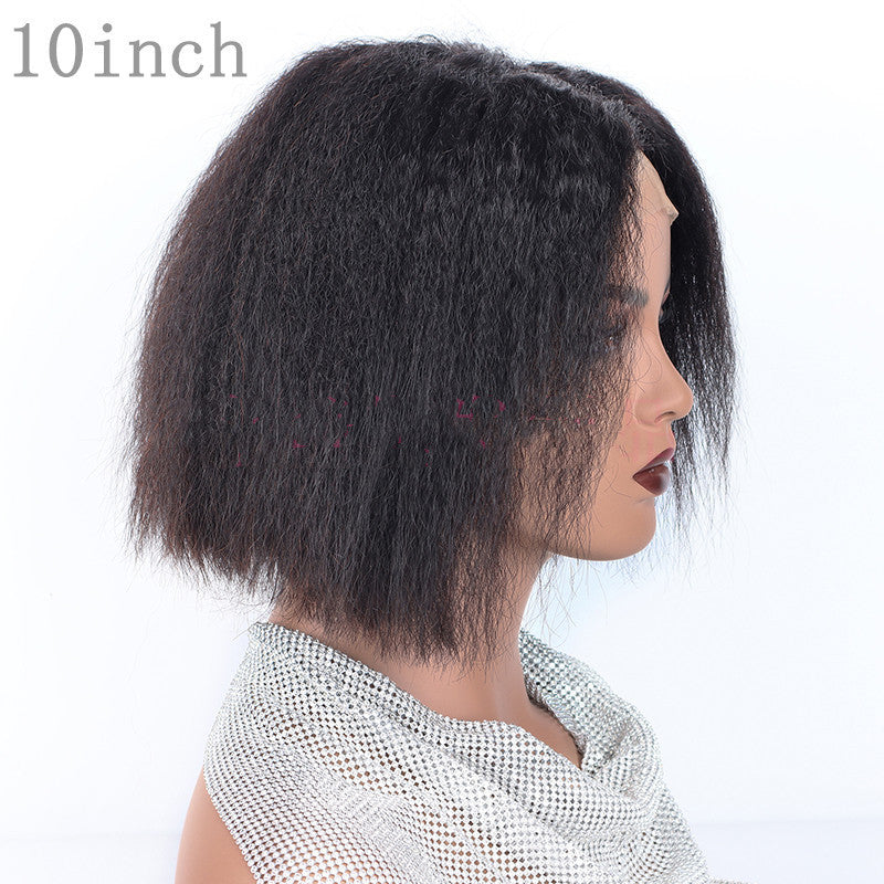 Kinky Straight Human Hair wig