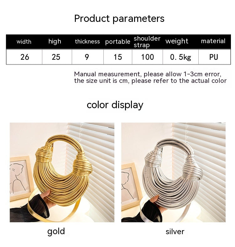 Metal Noodles fashion bag