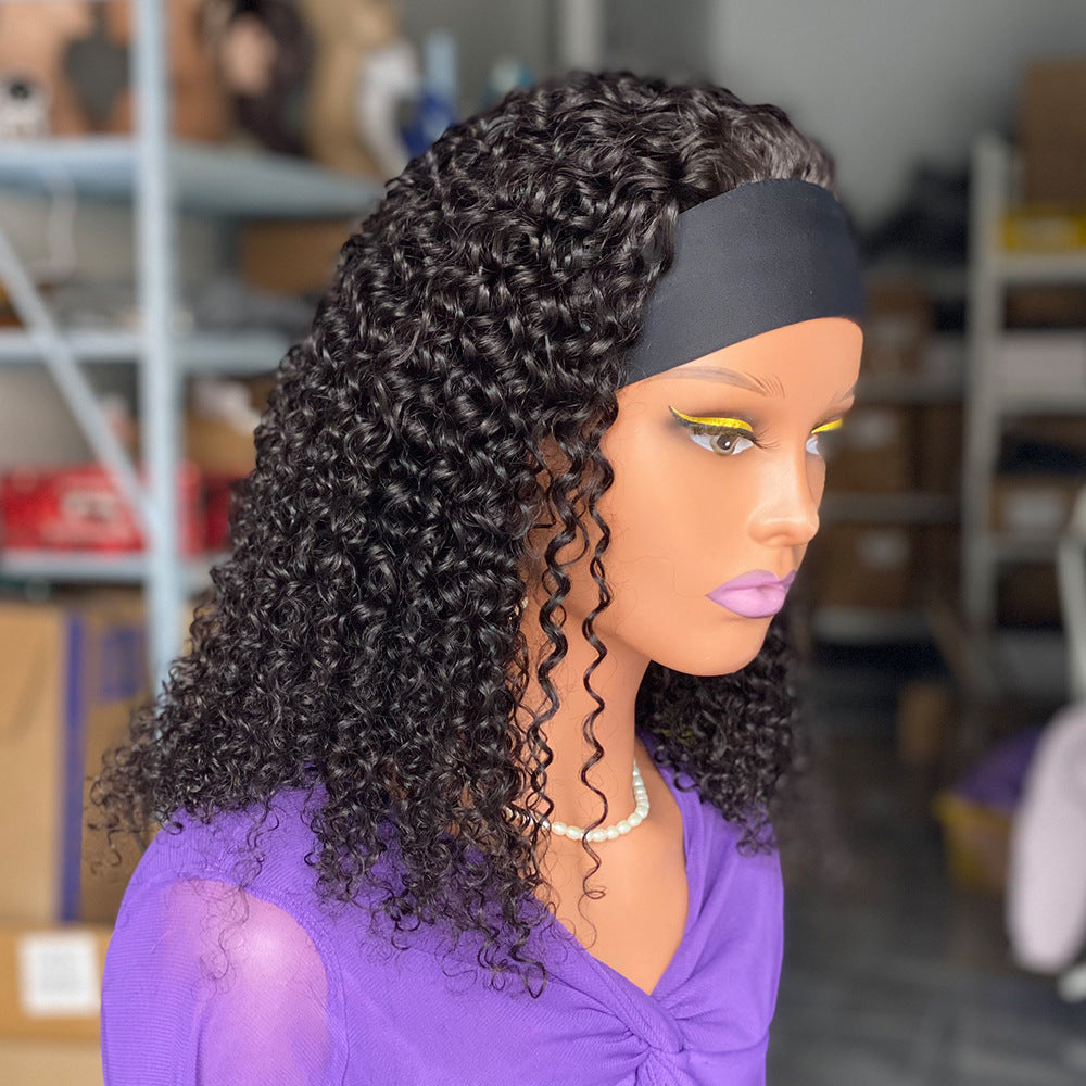 Curly Headband Human Hair