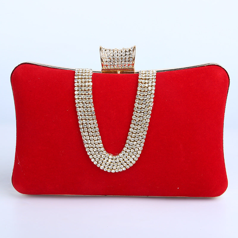 Suede clutch purse