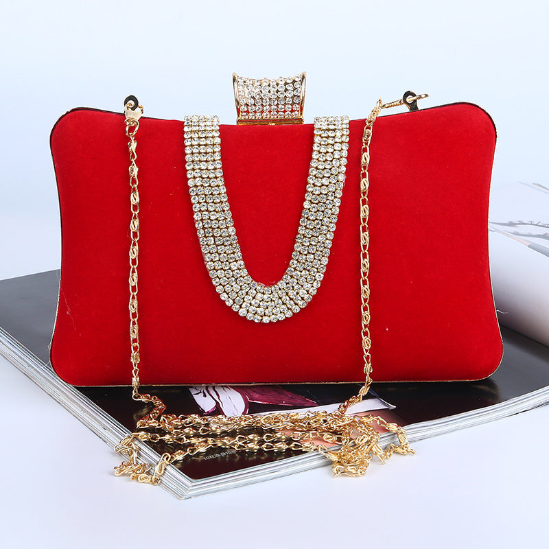 Suede clutch purse