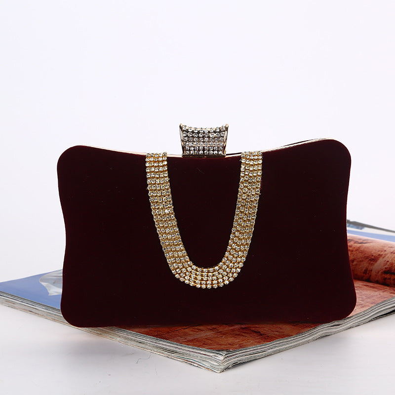Suede clutch purse