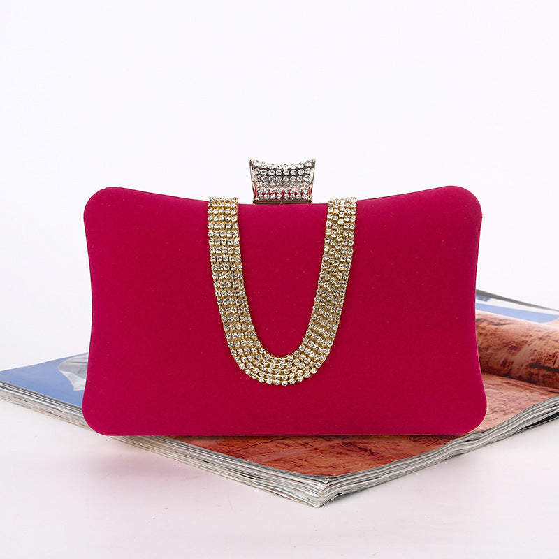 Suede clutch purse