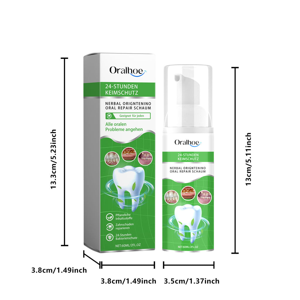 Natural Herbal Oral Mousse for Tartar Removal and Whitening