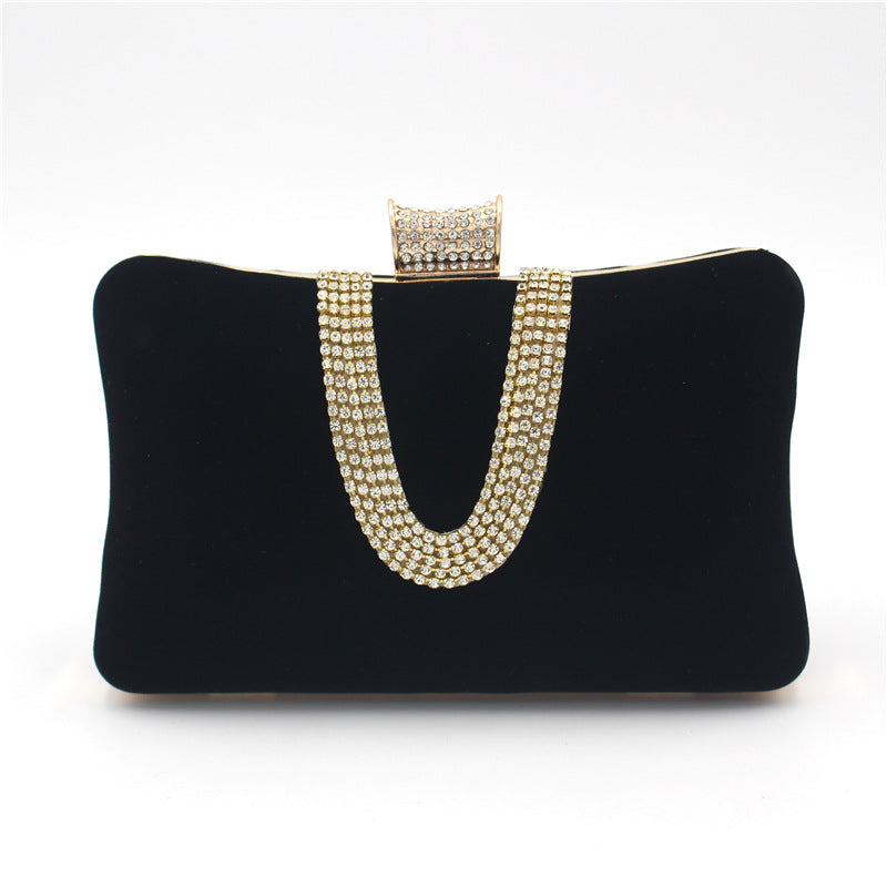 Suede clutch purse