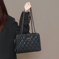 Crossbody Genuine Leather Chain Small Square Bag