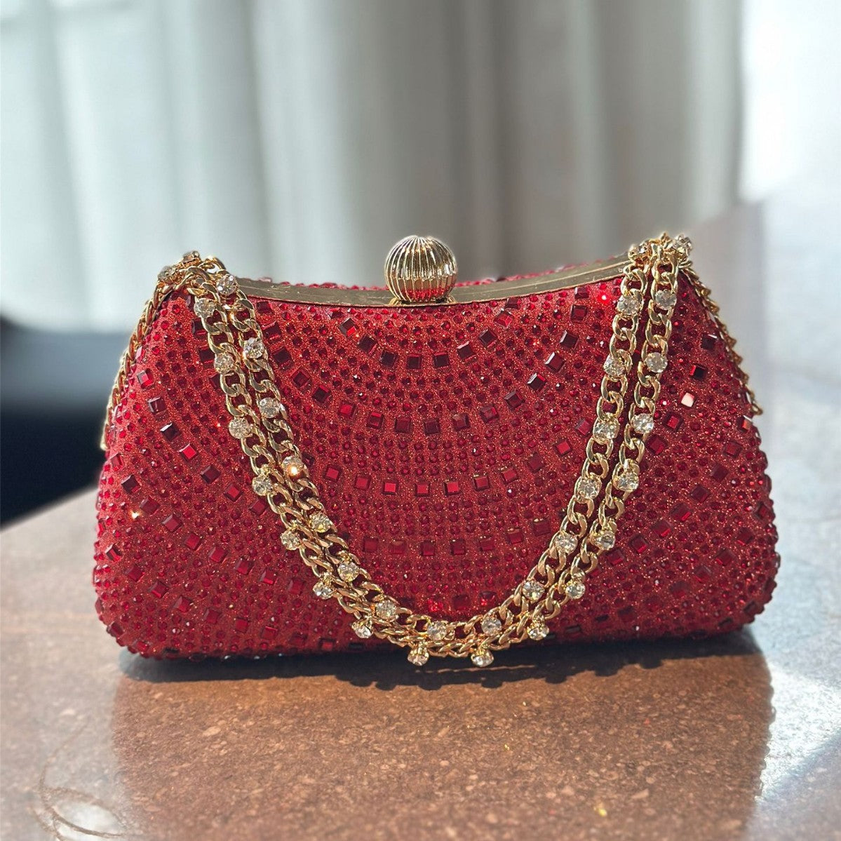 Sparkling clutch bag