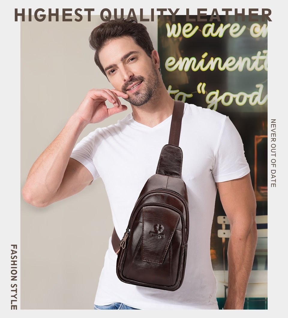 Unisex Single-shoulder leather Bag