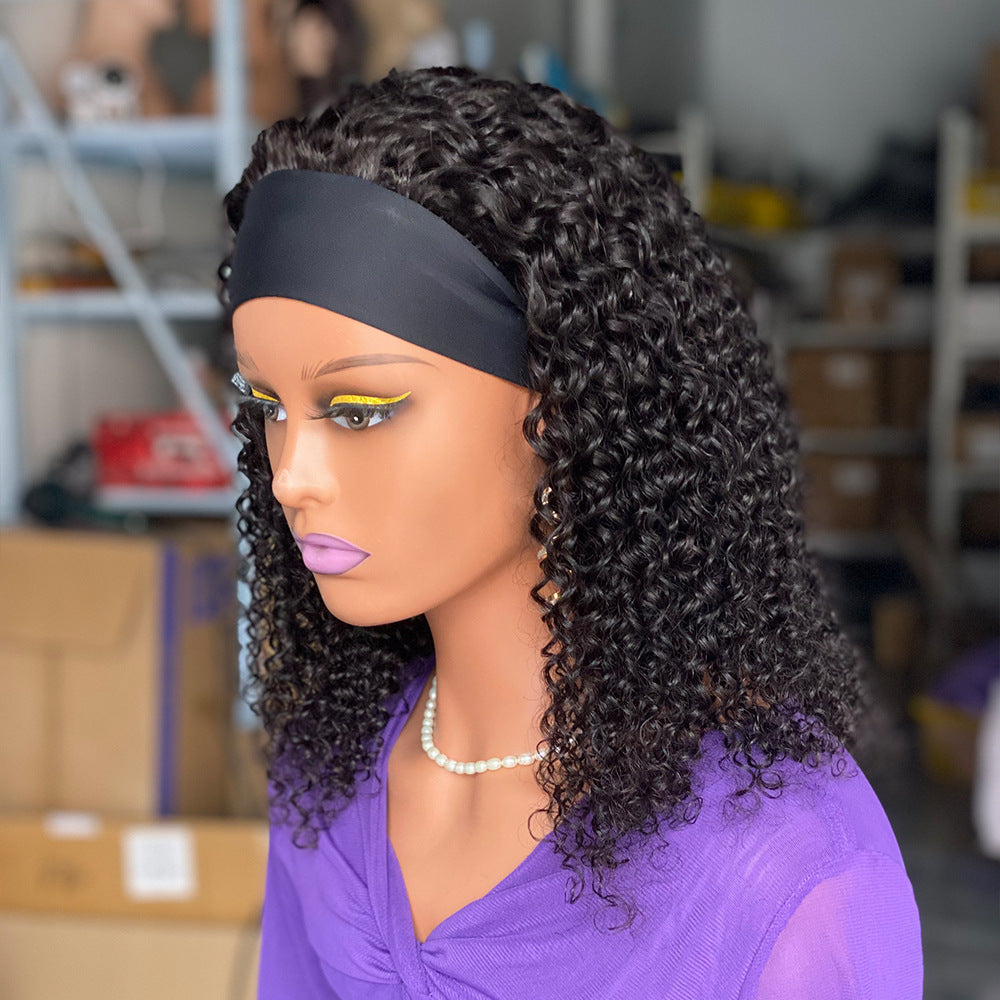Curly Headband Human Hair
