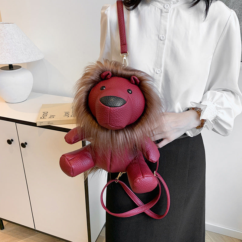 Plush Cute Little Lion Casual Bag
