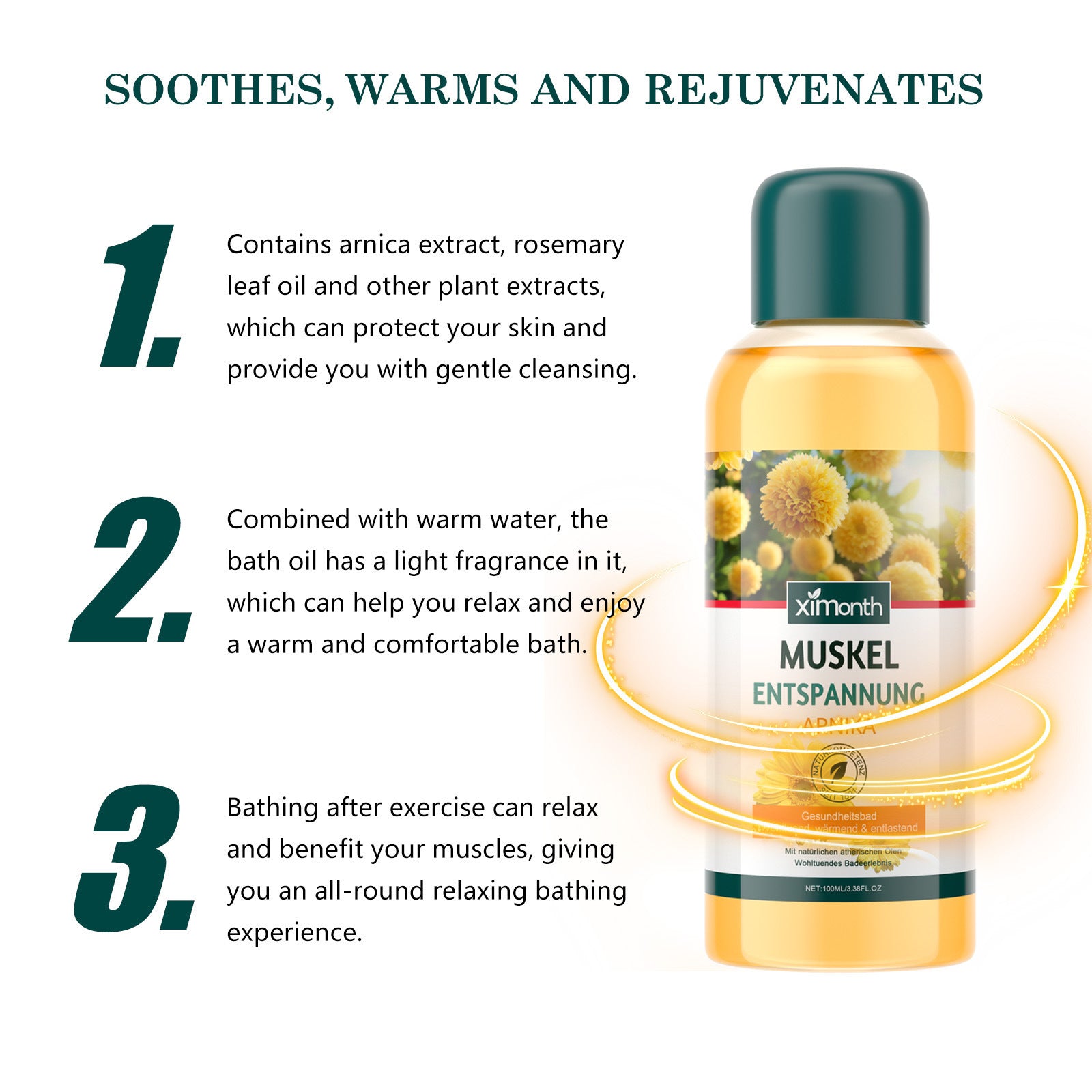 Bath exfoliates cleansing oil